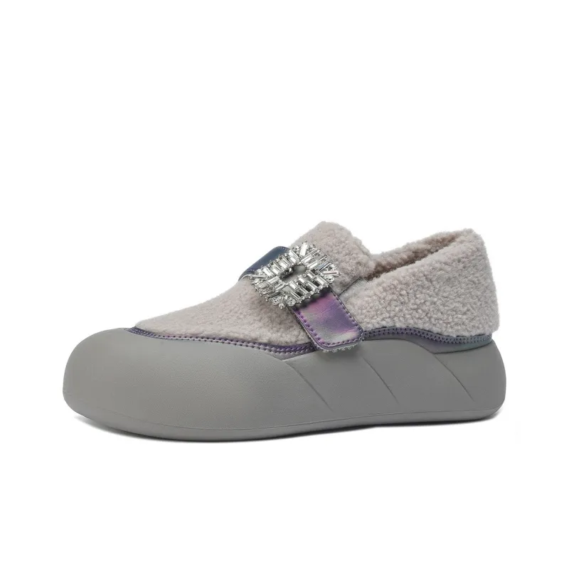 D:FUSE SCANDINAVIA Warm And Wear-Resistant Coverage Low-Top Casual Shoes 4..5cm Women's-13