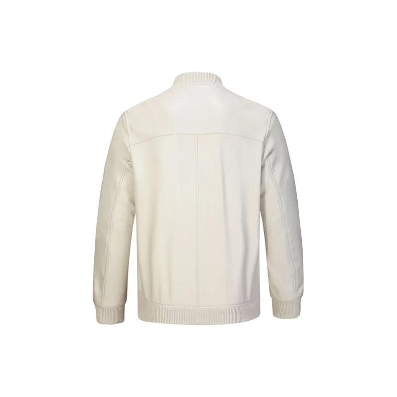 DAVID NAMAN Leather Jackets Men Ecru-1