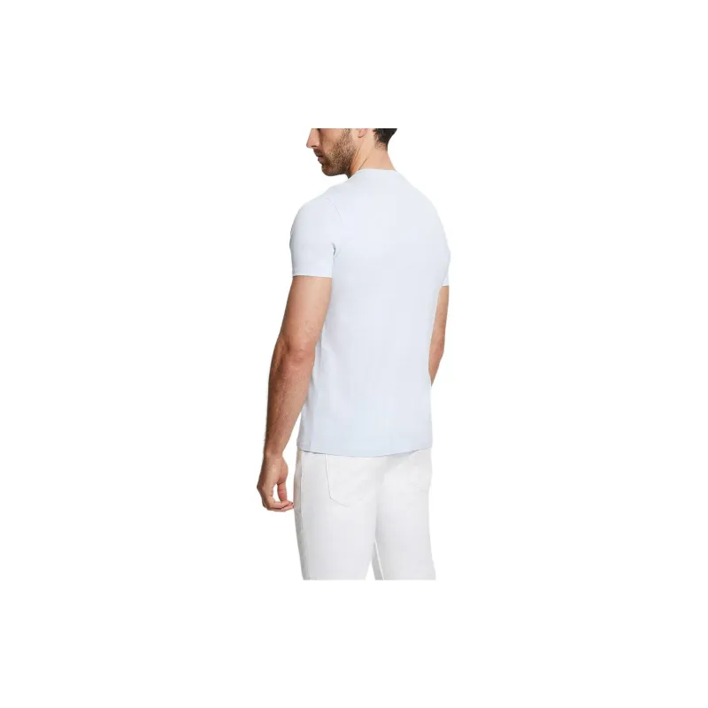 GUESS Embroidered Logo Tee T-Shirt Men's Blue-1