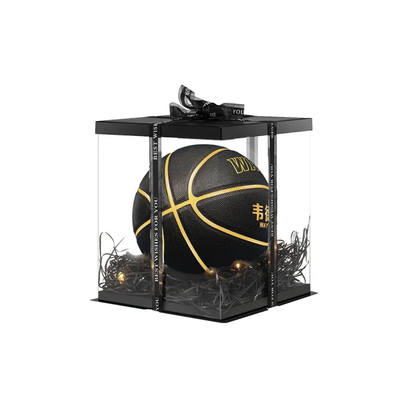 WADE Size 7 Indoor Outdoor Universal Basketball PU Black Gold-0