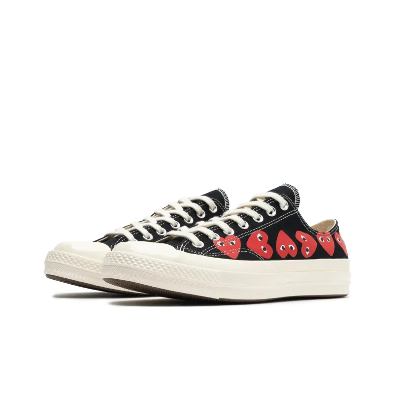 Chuck 70 Comme Des Garçons Play X Converse Low 'Multi Heart Black'-1