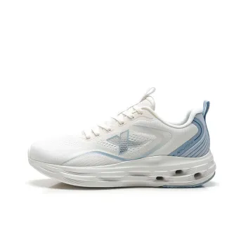 XTEP Cushioning Breathable Low Top Running Shoes Men's Sail White/Evening Dusty Blue