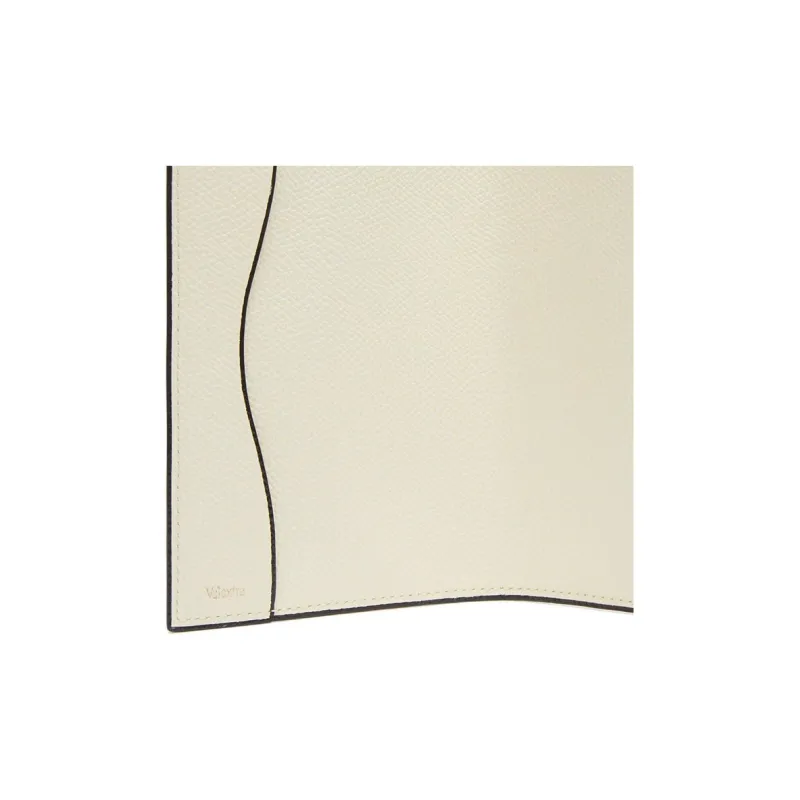 Valextra Millepunte Calfskin Passport Holder Unisex White-4