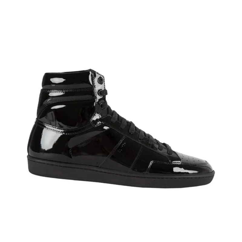 SAINT LAURENT SL/10 High-Top Skateboard Shoes Men's Black-1