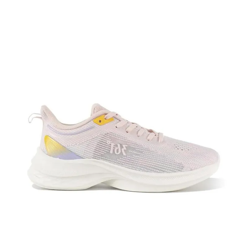 361° Cushioning Wear Resistant Low Top Running Shoes Women's Pink Yellow-1