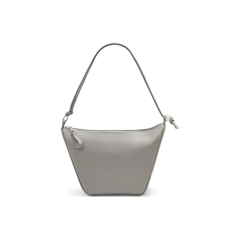 LOEWE Suna Fujita Collaboration Hammock Hobo Calfskin Handbag Shoulder Bag Women's Pearl Gray-4