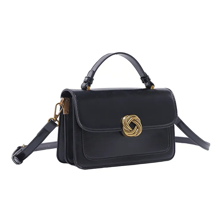 AUGTARLION PU Small Square Bag, Shoulder Bag, Crossbody Bag, Handbag Large Size Women's Black-3