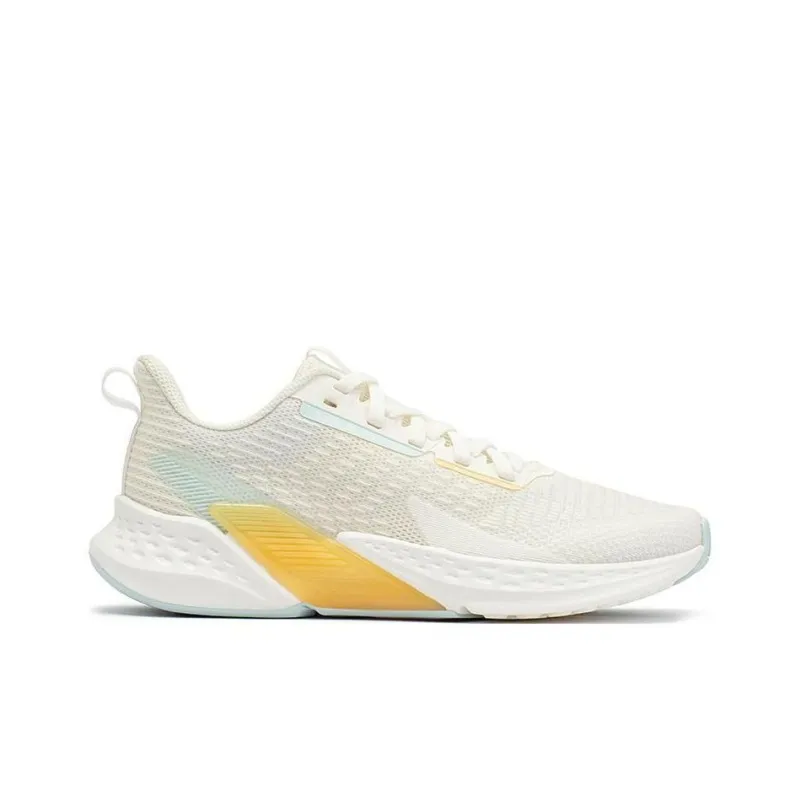 361° Volcano SE Anti Slip And Wear Resistant Breathable Low Top Running Shoes Women's White Yellow-1