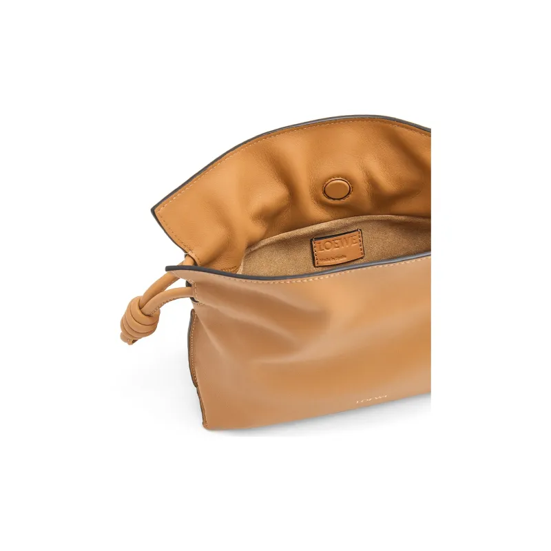 LOEWE Flamenco Nappa Cow Leather Shoulder Bag Crossbody Bag Clutches Mini Women's Warm Sand Yellow-5