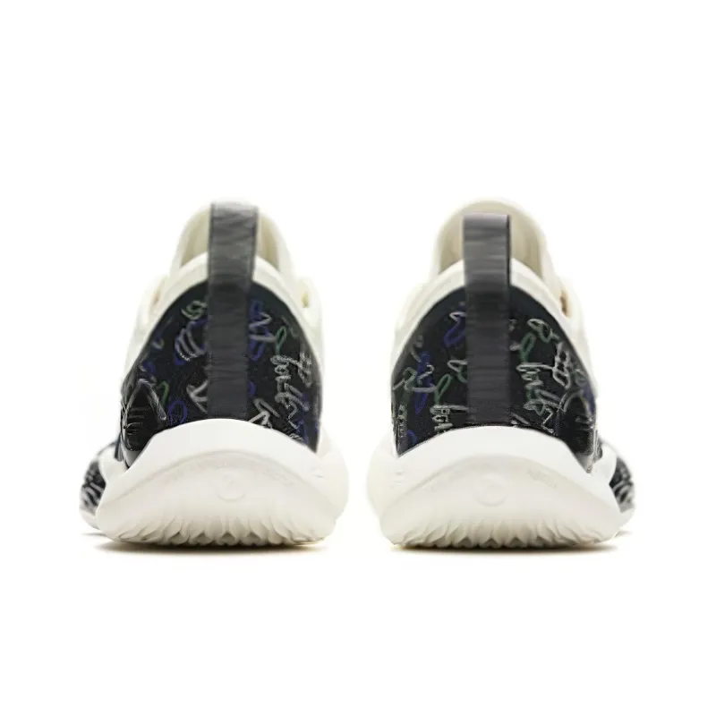 Anta Skyline 2 Anti Slip Wear Resistant Low Top Basketball Shoes Men's White-3