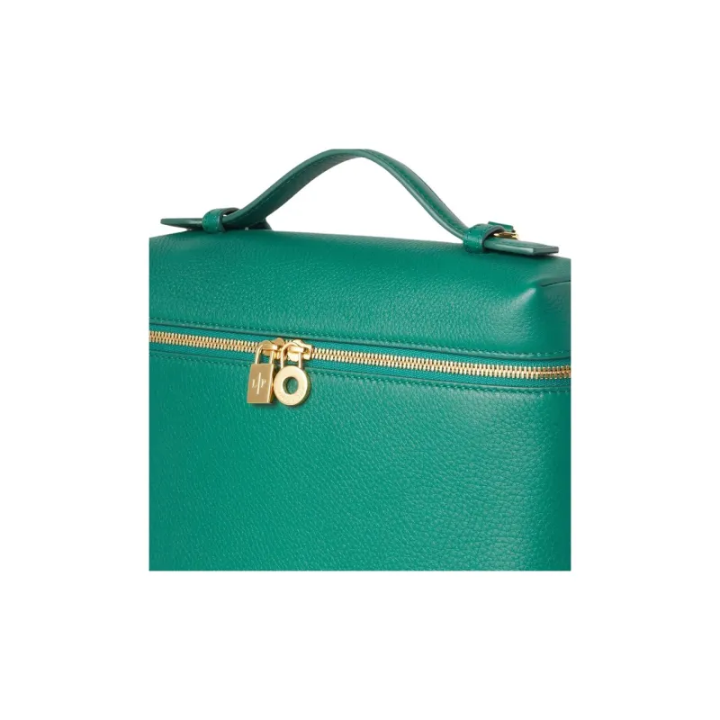 Loro Piana ExtraPocket Leather Rotting Fruit Backpack Regular Women's Forest Leaf Green-3