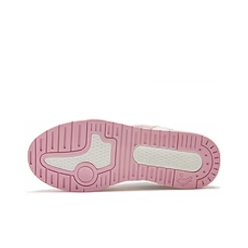 QIAODAN Anti Slip Wear Resistant Low Top Skateboard Shoes Women's White Pink-4