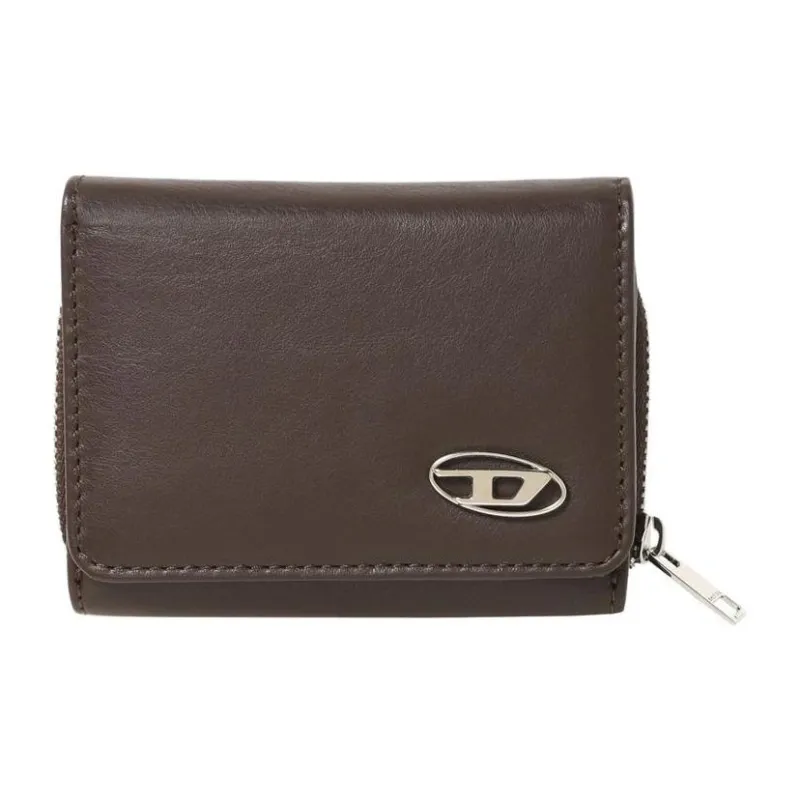 DIESEL Cow Leather Wallet Unisex Brown-0