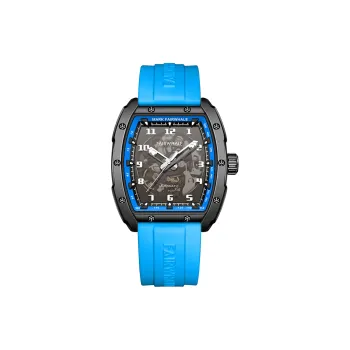 FAIRWHALE Automatic Mechanical Movement Silicone Strap Watch Men's Watches Black Dial