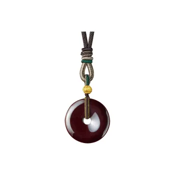 Moonstone Edge Reconstructed Cinnabar Jade Pendants Unisex