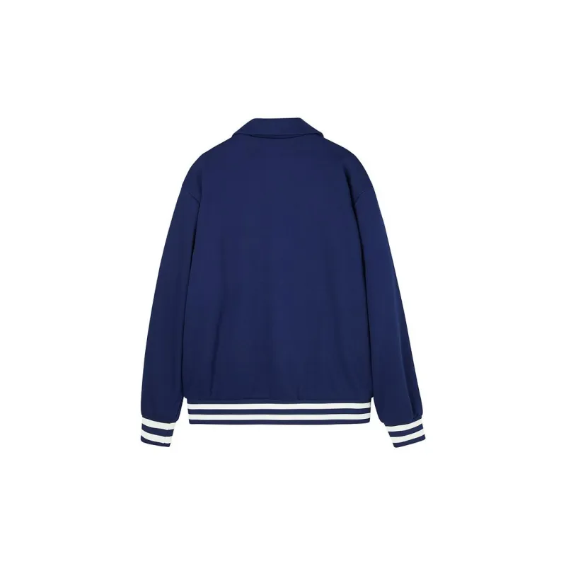 Skechers Colorful Baseball Jacket Men's Ocean Cave Blue-1