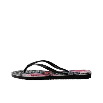 Havaianas Slim Animals Quiet Quick Dry Flip Flops Women's Black