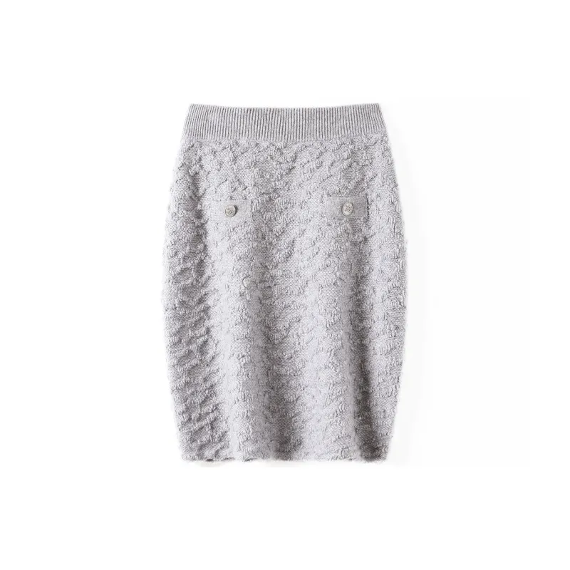 H YXIANG Casual Short Skirts Women's Brocade Gray-1