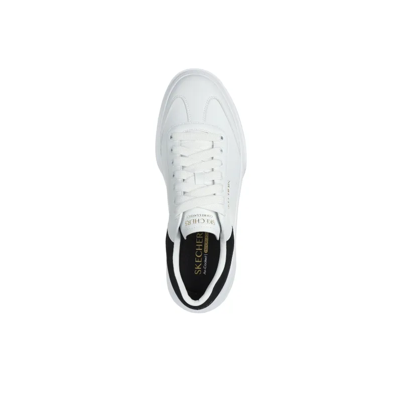 Skechers Court Classics Slip Resistant Low Top Skateboard Shoes Men's White-3