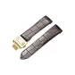 Gold-Tone Lock Brown Leather