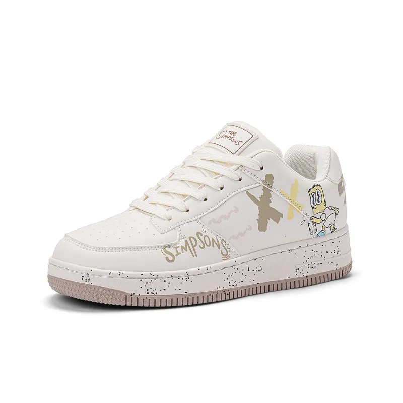 The Simpsons Casual Shoes Unisex Low Top Mystic Tea Brown/Starlight Orange/Garden Island White Tea/Snowfield Silver Black-4