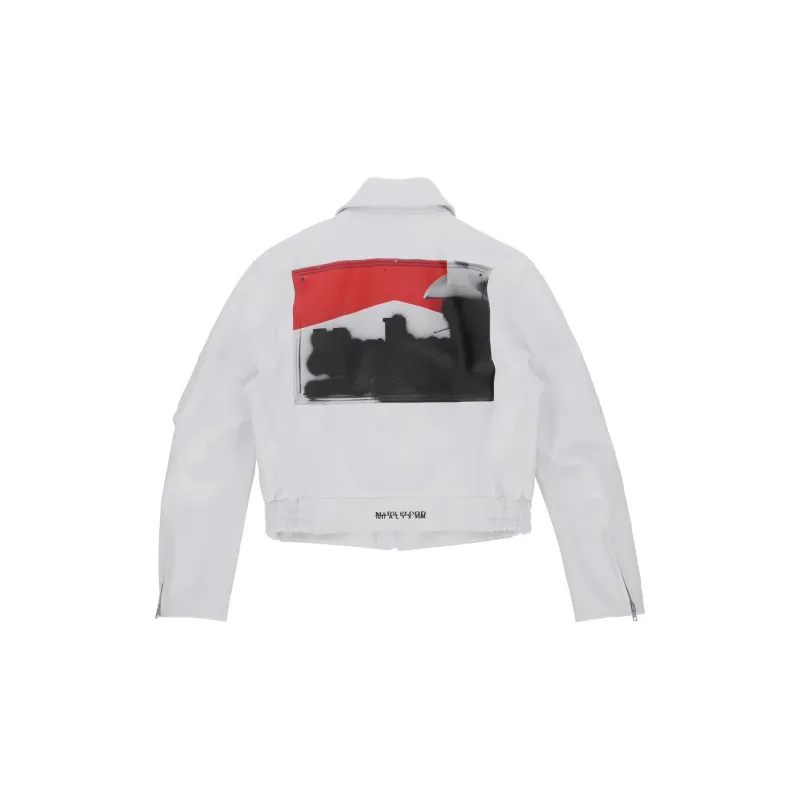 1017 ALYX 9SM Mark Flood Collaboration Leather Jackets Unisex White-1