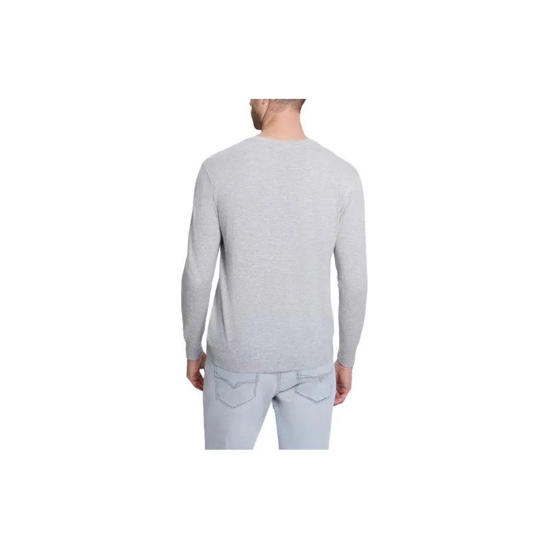 GUESS Eco Randall Silk-Blend Sweater Sweater Men's Gray-1