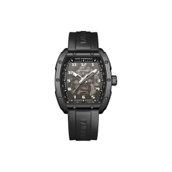 FAIRWHALE Automatic Mechanical Movement Silicone Strap Watch Men's Watches Black Dial
