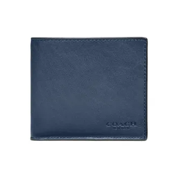 COACH Buffalo Leather Coin Purse Wallet Men's Blue