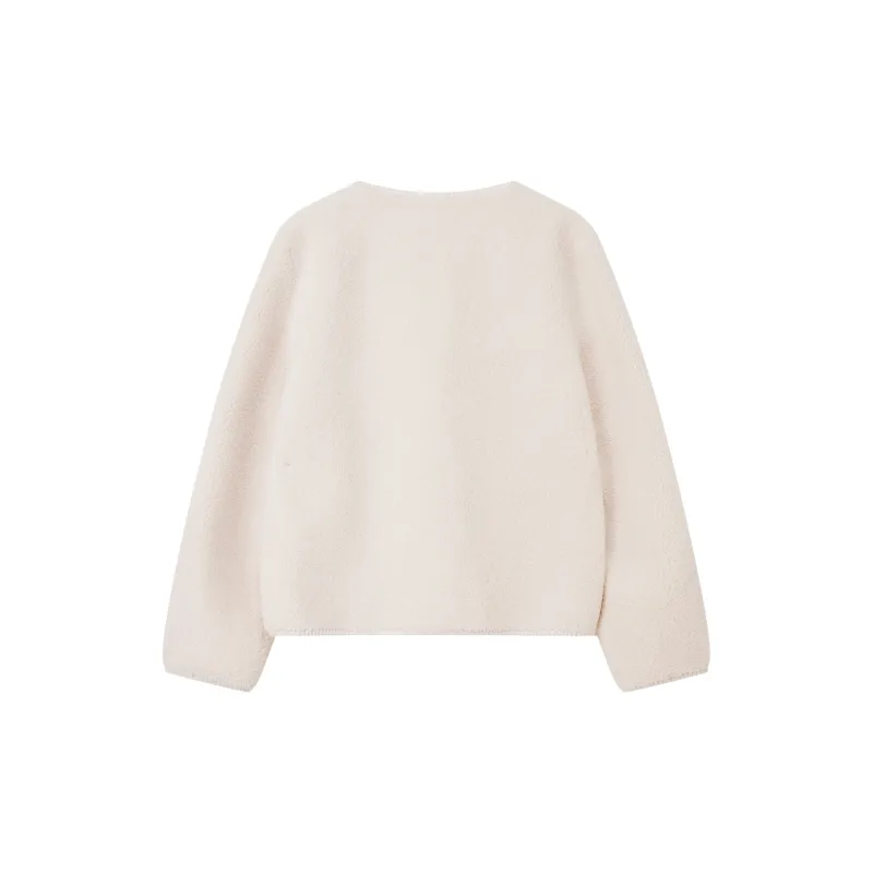 Pit Velvet-feel Coat Women's Ecru-1