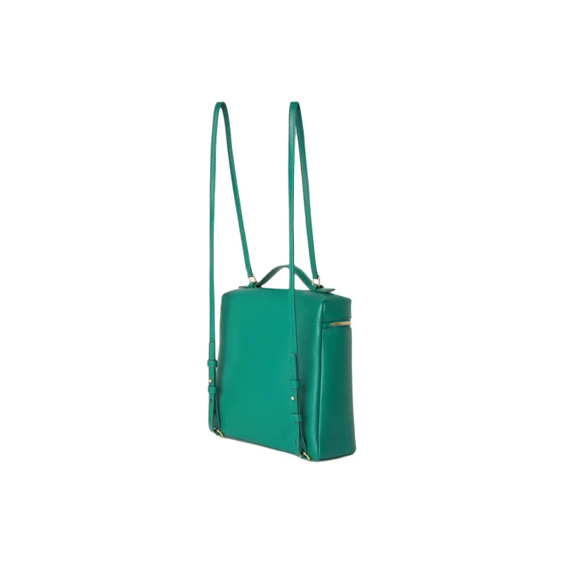 Loro Piana ExtraPocket Leather Rotting Fruit Backpack Regular Women's Forest Leaf Green-2