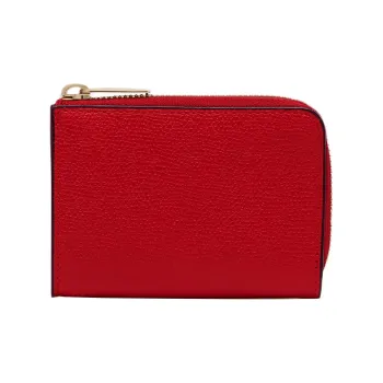 Valextra Millepunte Calfskin Card Holder, Wallet Regular Women's Red