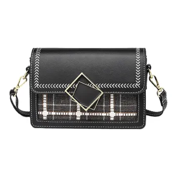 AUGTARLION Artificial Leather Small Square Bag Shoulder Bag Regular Women's Black