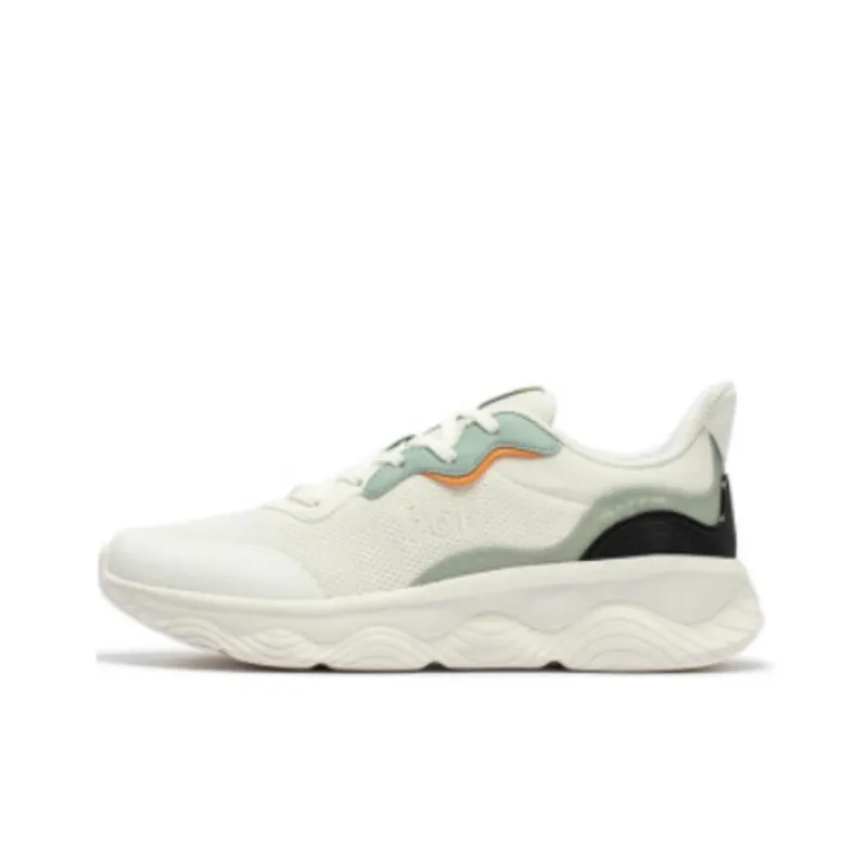 361° Anti-Slip Wear-Resistant Low-Top Running Shoes Men's White Green-0