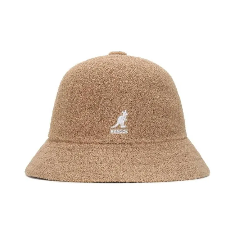 KANGOL Acrylic Nylon Bucket Hats Unisex Brown-0