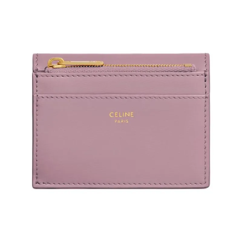 CELINE Triomphe Shiny Calfskin Wallet Women's Petal Pink-2