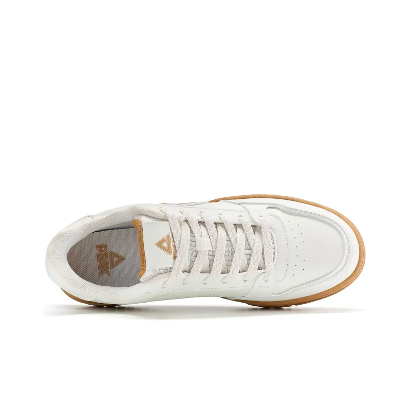 PEAK Air Force 1 Cushioning Coverage Lightweight Breathable Slip Resistant Skateboard Shoes Men's White-3