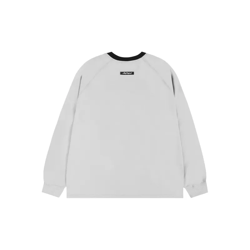 Atry T Shirt Chinese Fashion Trend Loose Fit Streetwear Pullover Versatile Top Unisex Light Gray-1
