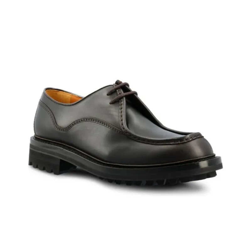 CHURCH'S Lymington Burnished-leather Lace-up Shoes-3