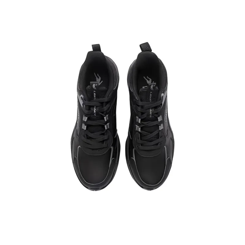 QIAODAN Water Resistant Low Top Running Shoes Men's Black-3