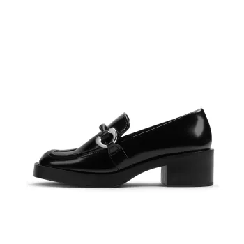 CHARLES&KEITH Loafers Women's Black Box Black/Dark Brown Dark Brown/Chalk White