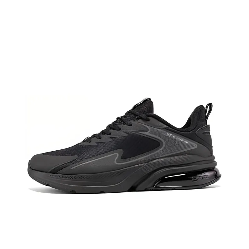 361° Cushioning, Wear Resistant Low Top Running Shoes Men's Black Gray-0