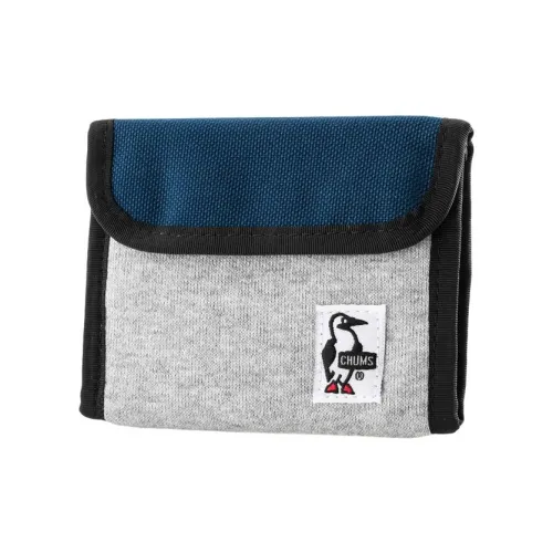 CHUMS Wallets Gray With Blue Accents