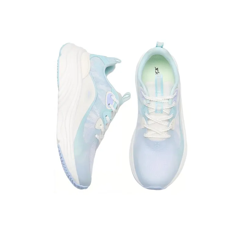 XTEP Cushioning Anti Slip And Wear Resistant Low Top Running Shoes Women's Light Dusk Blue-3