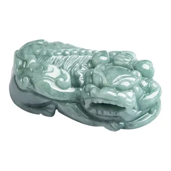 Green Craftsman Bean Type Jadeite Pendants Unisex