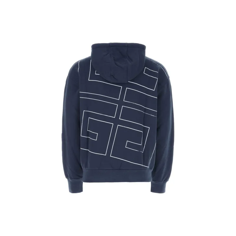 Givenchy Logo Embroidered Drawstring Hoodie-1