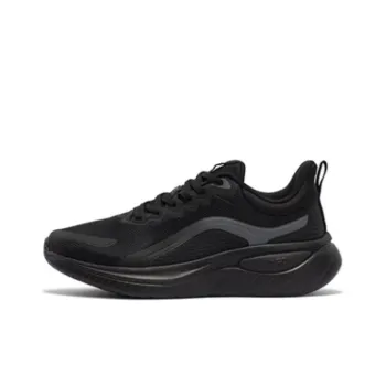 361° Cushioning Wear Resistant Low Top Sprint Running Shoes Men's Black Gray Color