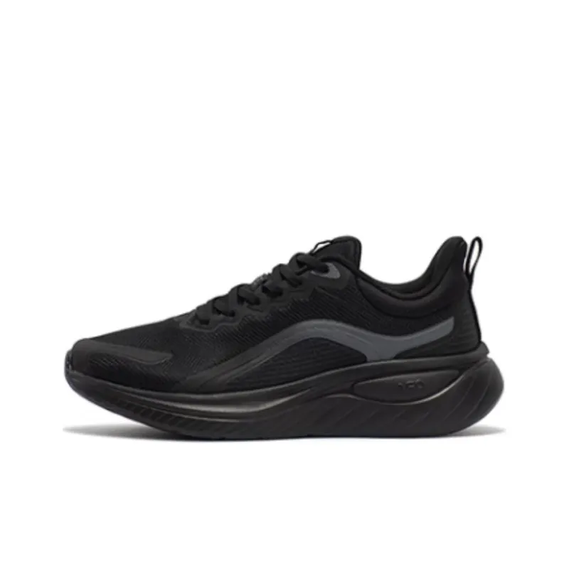 361° Cushioning Wear Resistant Low Top Sprint Running Shoes Men's Black Gray Color-0
