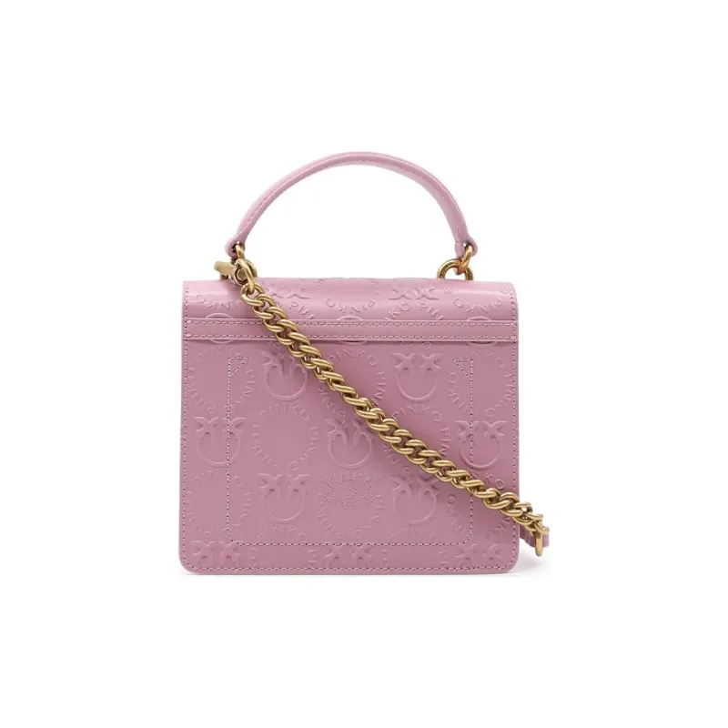 PINKO Cow Leather Flying Bird Swallow Bag Handbag Shoulder Bag Crossbody Bag Mini Women's Purple-3