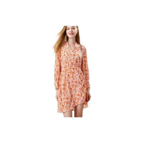 Vidolas Long-Sleeved Dresses Women's Pink